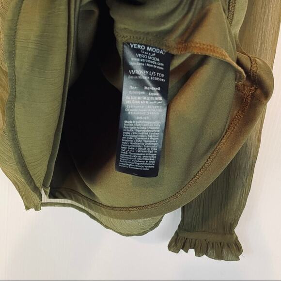 Vero Moda long sleeve high neck blouse top - Picture 9 of 11